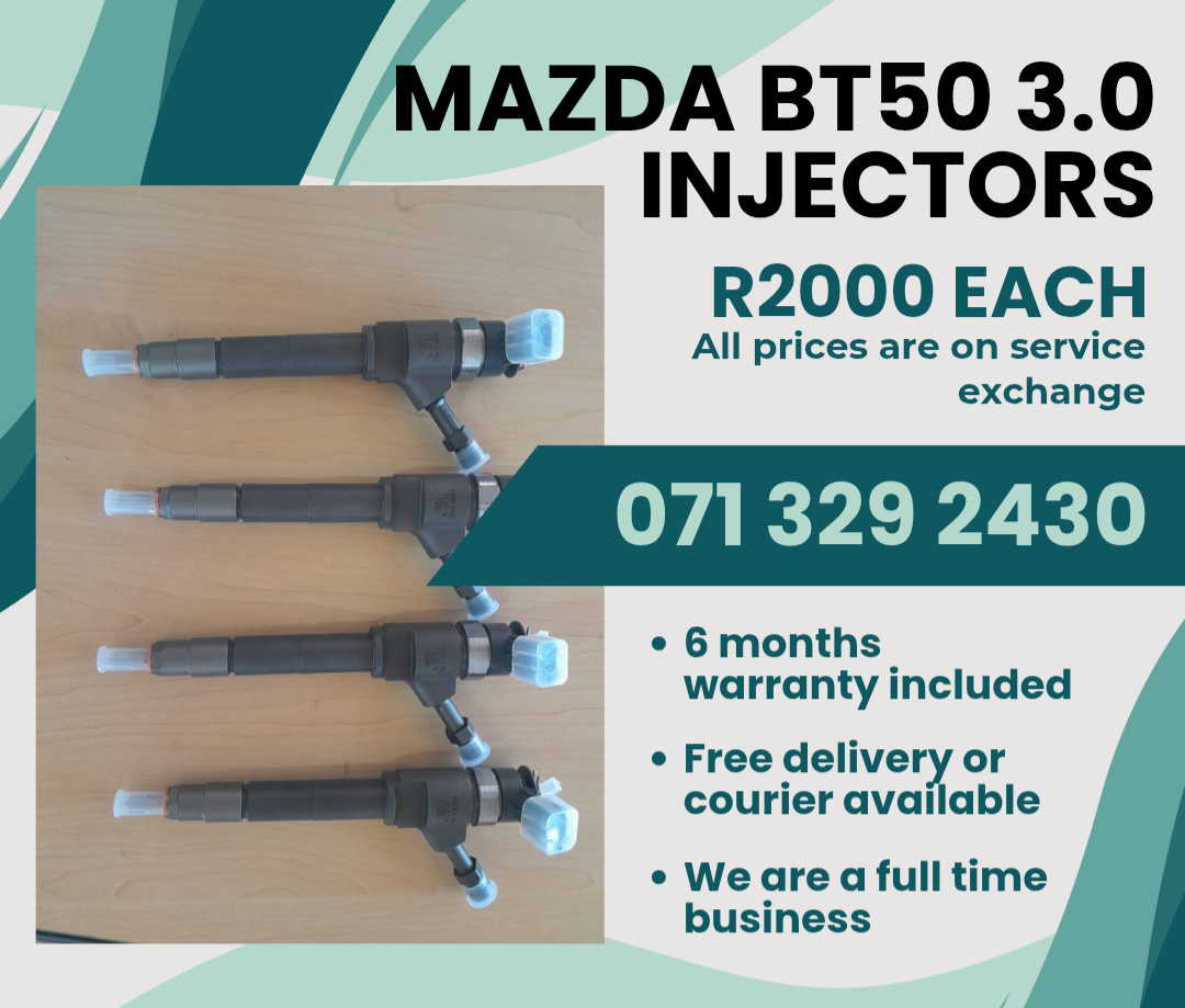 MAZDA BT50 3.0 DIESEL INJECTORS FOR SALE WITH WARRANTY - Private Seller MAZDA BT50 3.0 DIESEL INJECTORS FOR SALE WITH WARRANTY - Private Seller