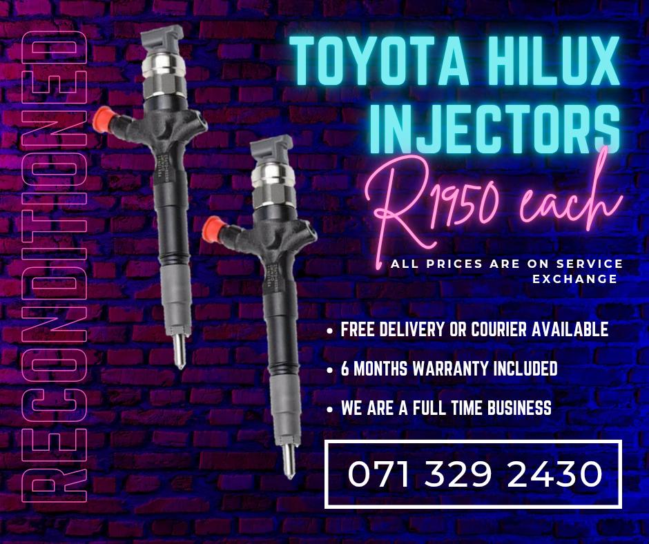 TOYOTA HILUX INJECTORS FOR SALE WITH WARRANTY INCLUDED - Private Seller TOYOTA HILUX INJECTORS FOR SALE WITH WARRANTY INCLUDED - Private Seller