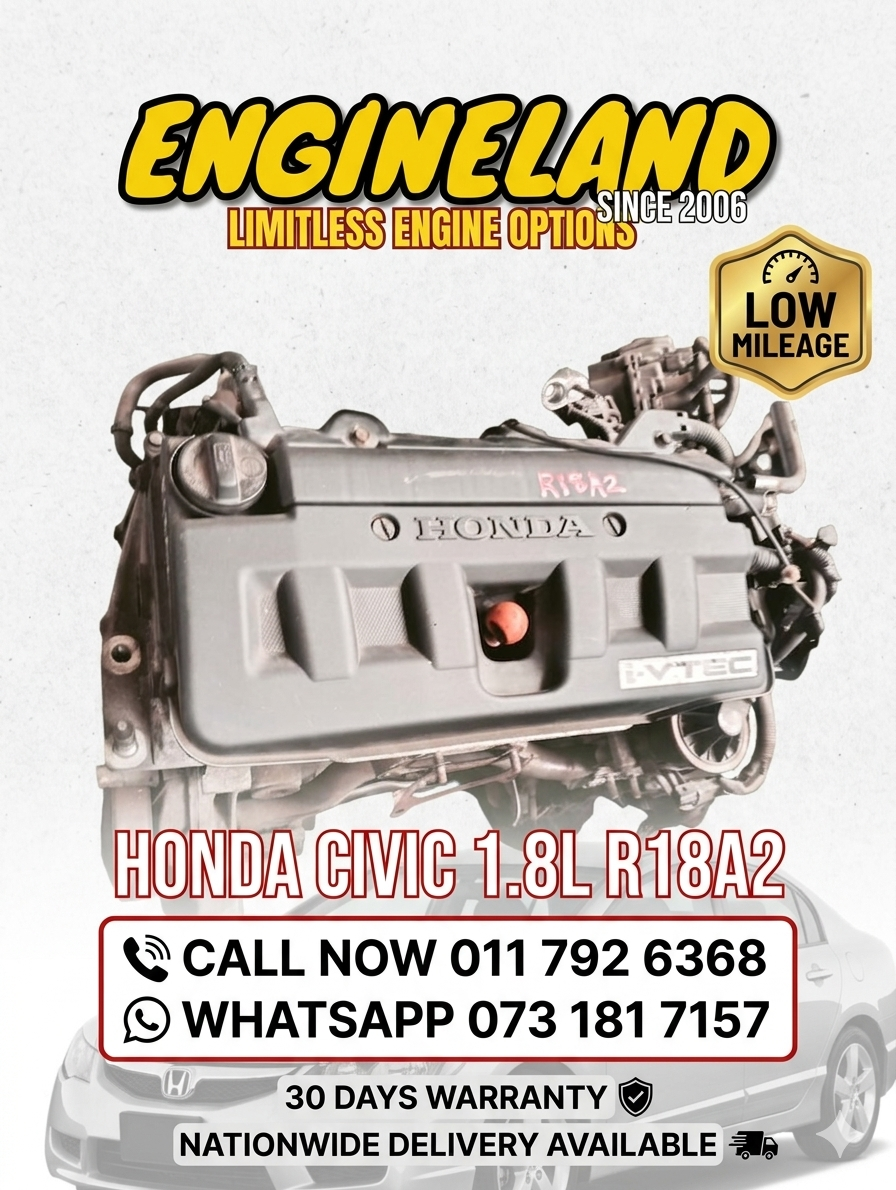 Honda Civic 1.8L R18A2 engine - Private Seller Honda Civic 1.8L R18A2 engine - Private Seller