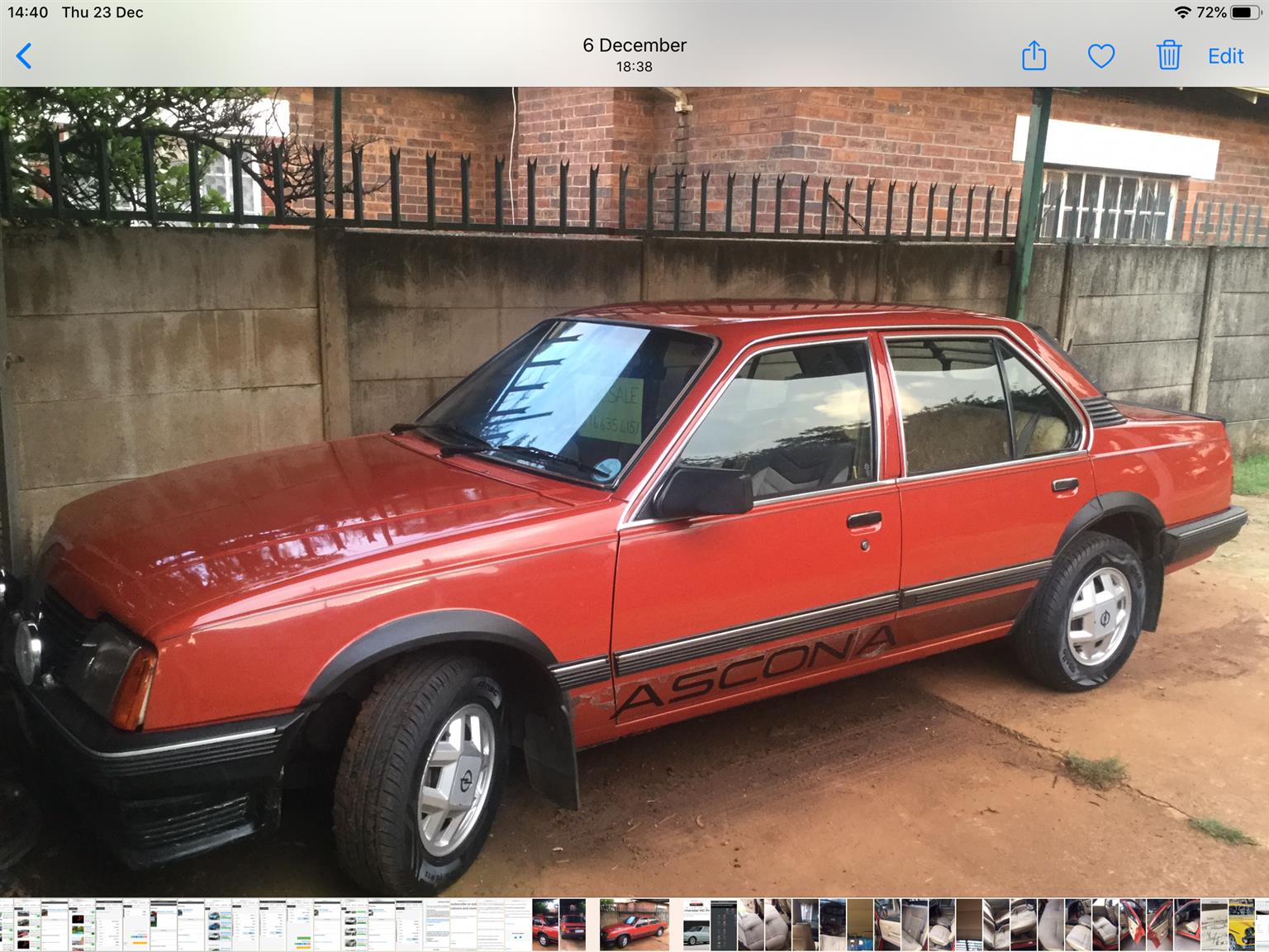 Opel Ascona gls 1600 for sale 