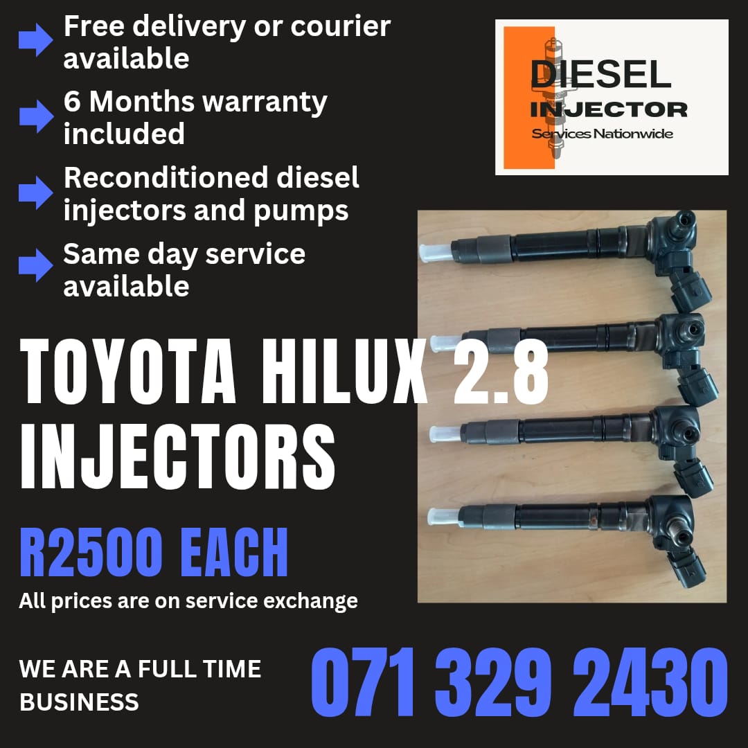TOYOTA HILUX 2.8 INJECTORS FOR SALE WITH WARRANTY - Private Seller TOYOTA HILUX 2.8 INJECTORS FOR SALE WITH WARRANTY - Private Seller