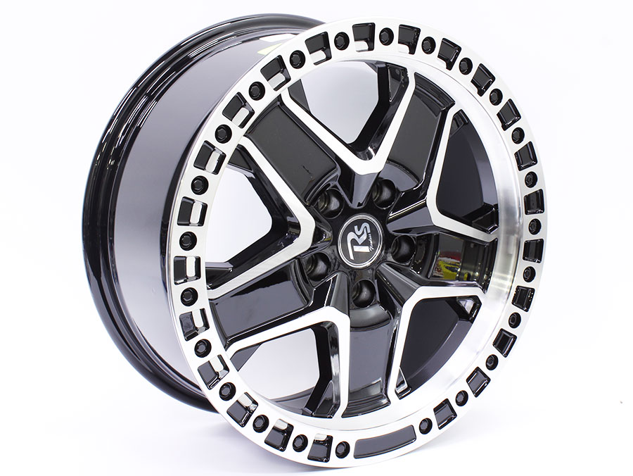 18″ Flawless EWT10610 5/120 Gloss Black & silver Alloy Wheels