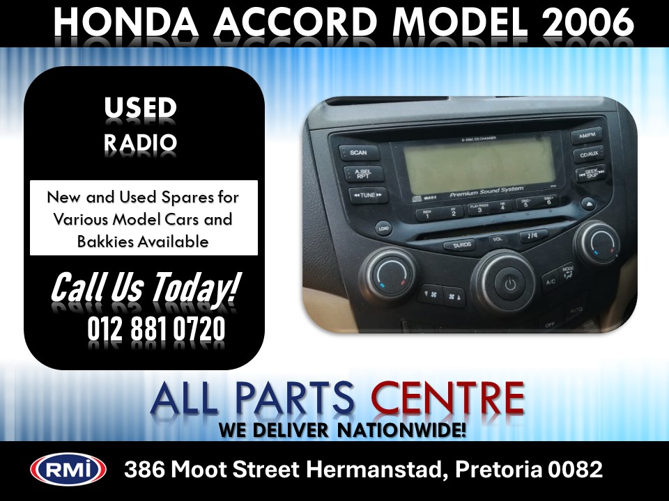 Honda Accord Model 2006 Used Radio for Sale - Private Seller