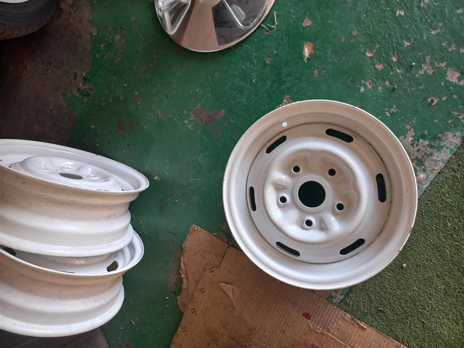 Ford V6 rims 14 inch PCD5X127 Newly sandblasted and painted - Private Seller Ford V6 rims 14 inch PCD5X127 Newly sandblasted and painted - Private Seller