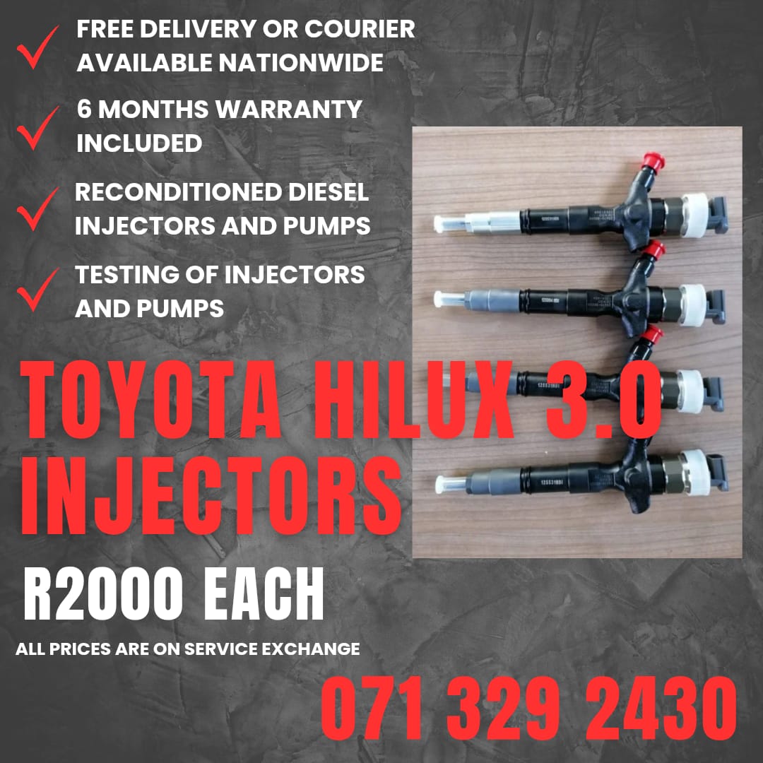 TOYOTA HILUX 3.0 INJECTORS FOR SALE WITH WARRANTY - Private Seller TOYOTA HILUX 3.0 INJECTORS FOR SALE WITH WARRANTY - Private Seller