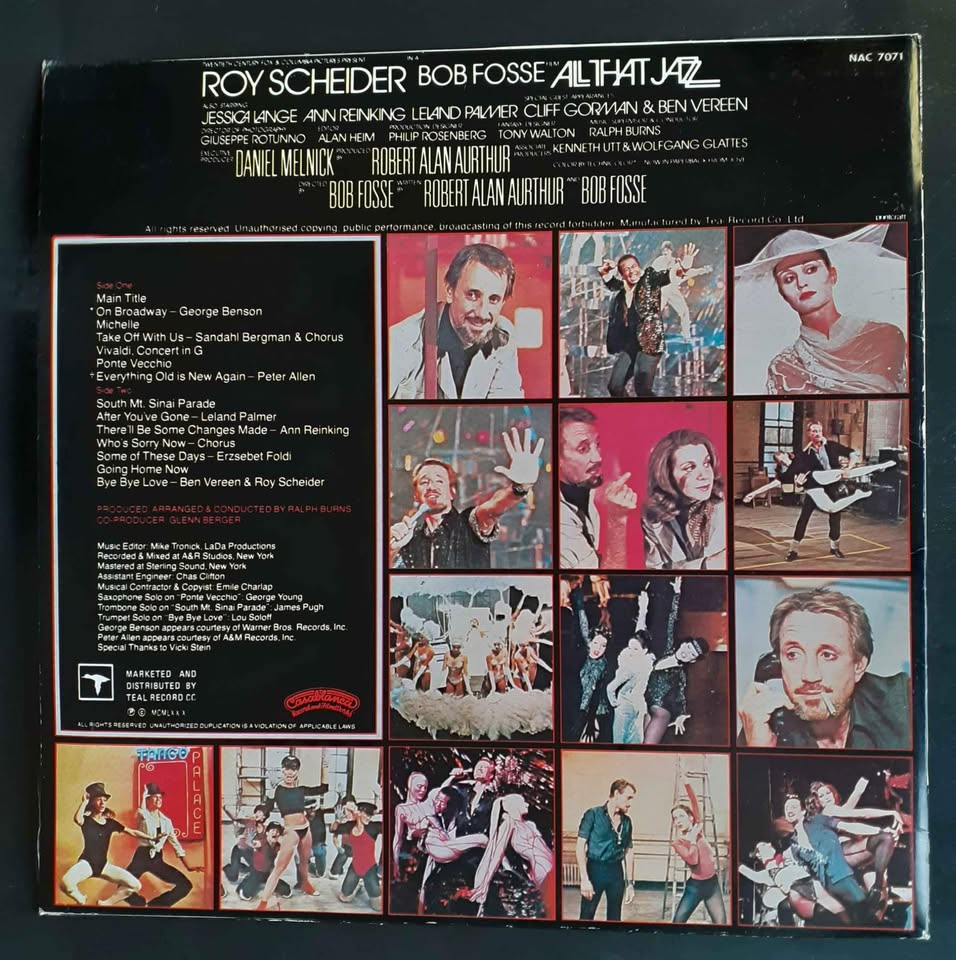 All That Jazz (Original Motion Picture Soundtrack) LP Record