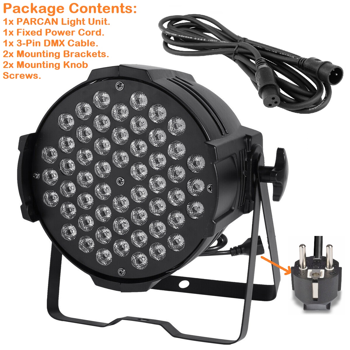 Professional Disco Stage DJ Party Wash LED Light DMX512 PARCAN RGBWA. Brand NEW