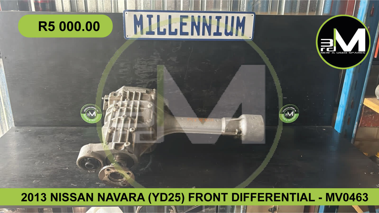 2013 NISSAN NAVARA (YD25) FRONT DIFFERENTIAL - MV0463 - Private Seller 2013 NISSAN NAVARA (YD25) FRONT DIFFERENTIAL - MV0463 - Private Seller