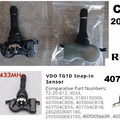 Renault Clio IV TPMS tyre pressure monitor sensors