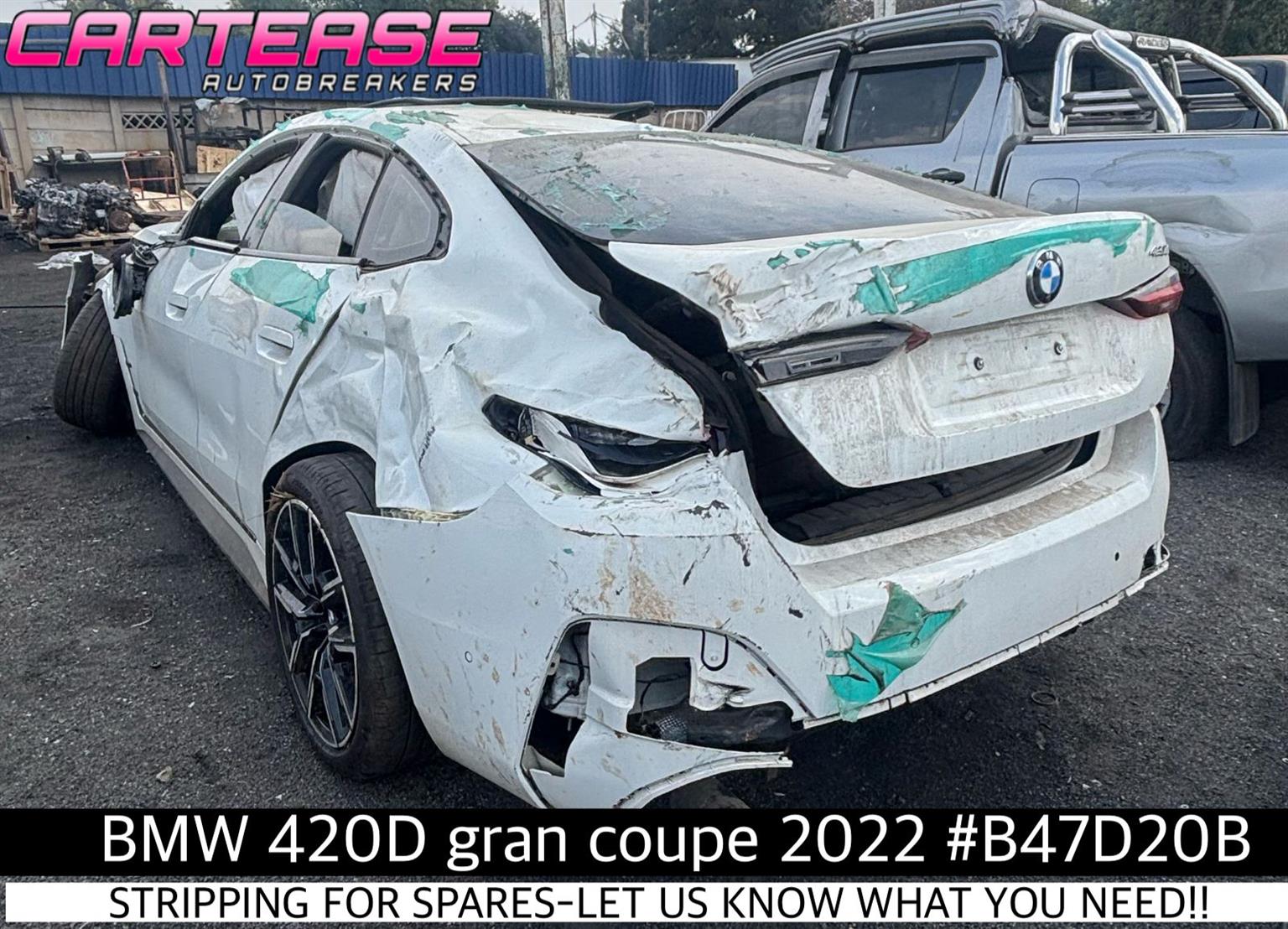 BMW 420D Gran Coupe 2022 #B47D20B Stripping - Private Seller BMW 420D Gran Coupe 2022 #B47D20B Stripping - Private Seller