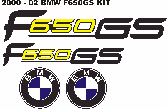2000 - 02 BMW F650 GS decals stickers graphics kit