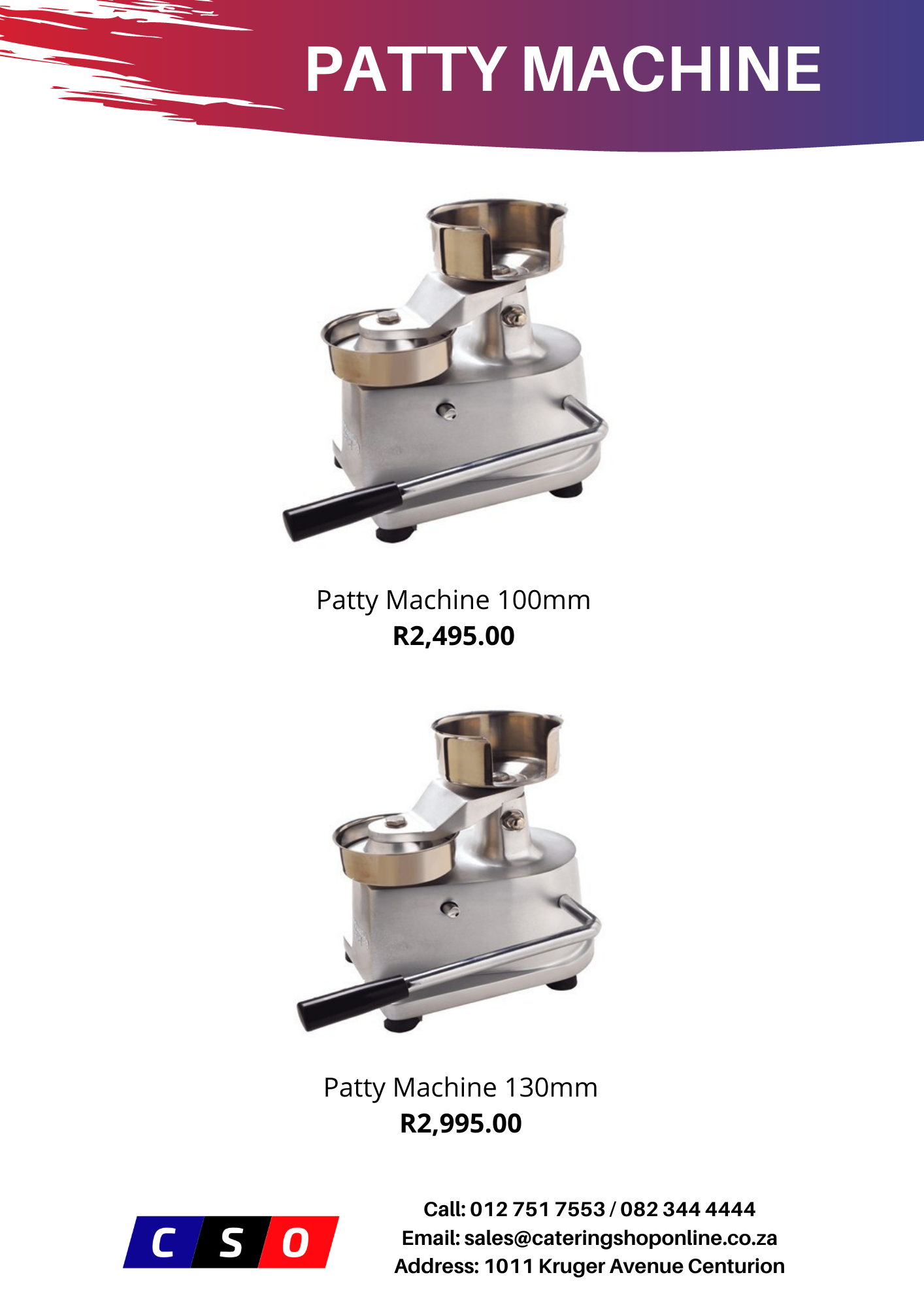 Patty Machines for sale