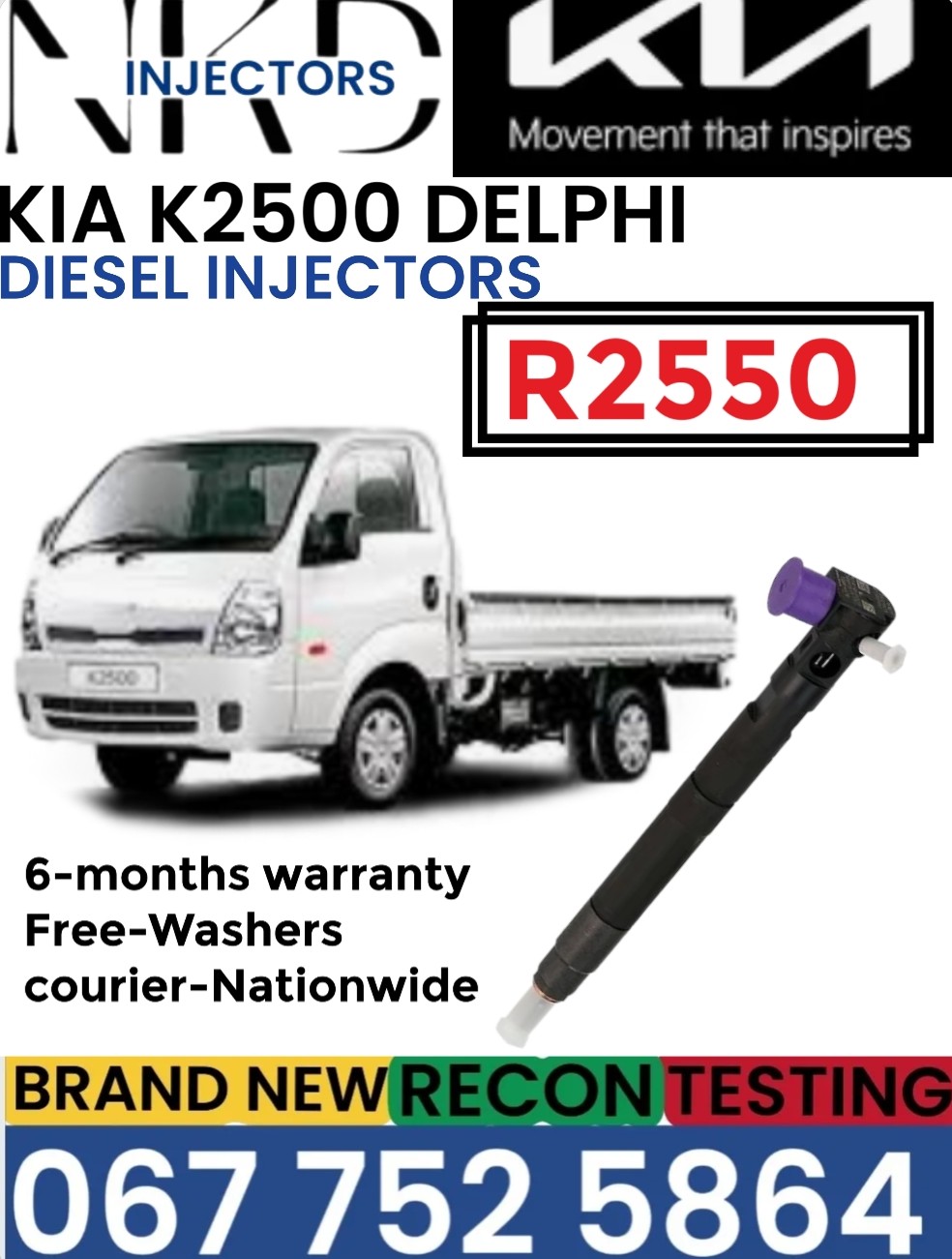 Kia K2500 Delphi Diesel injectors - Private Seller Kia K2500 Delphi Diesel injectors - Private Seller