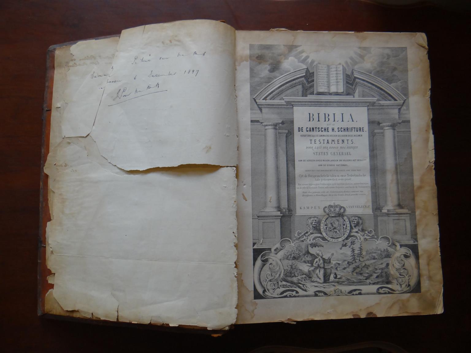 Antique Dutch/Afrikaans Bible printed 1868