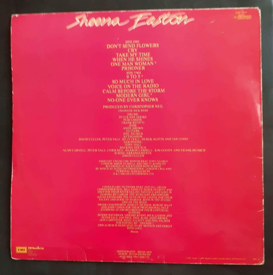 Sheena Easton - Take My Time LP Record