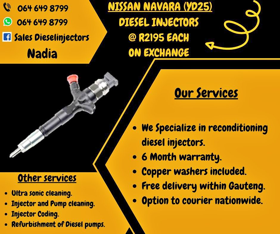 NISSAN NAVARA YD25 DIESEL INJECTORS - Private Seller NISSAN NAVARA YD25 DIESEL INJECTORS - Private Seller
