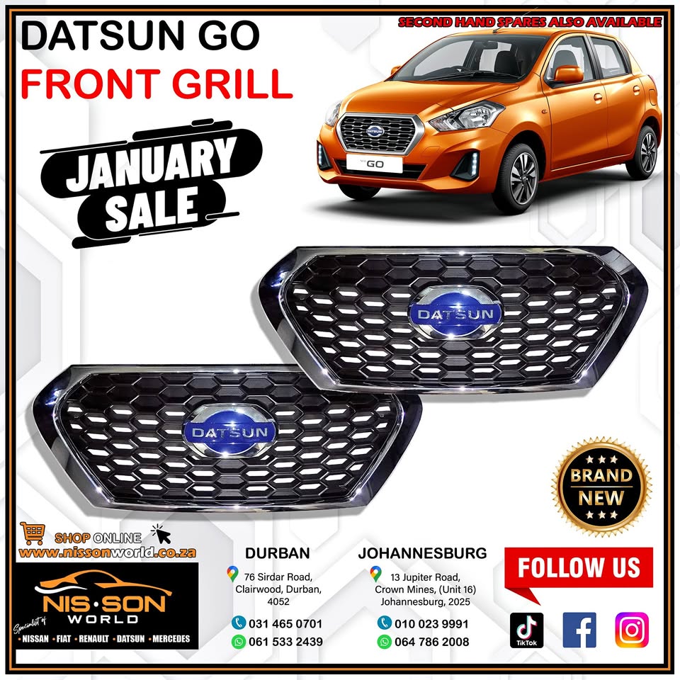 Used DATSUN GO FRONT GRILL for sale in KwaZulu-Natal | Auto Mart