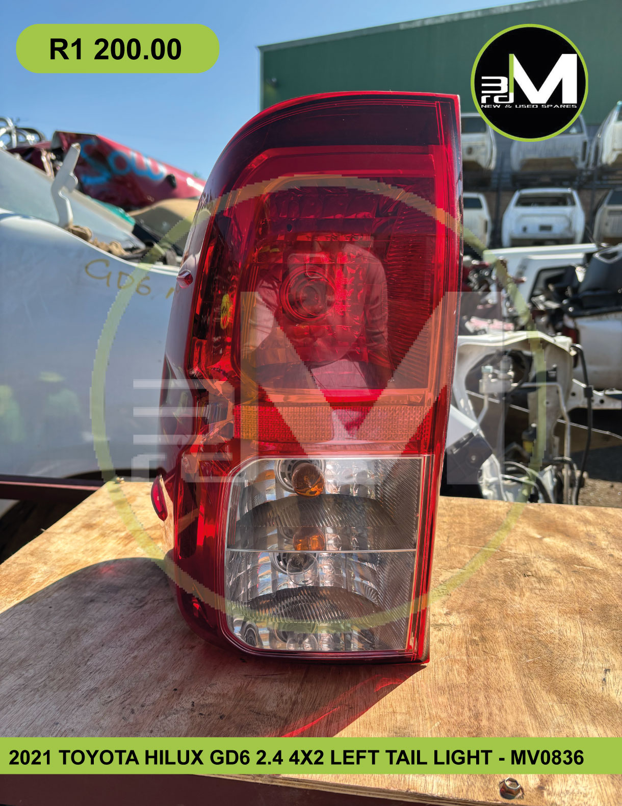 2021 TOYOTA HILUX GD6 2.4 4X2 LEFT TAIL LIGHT - MV0836 - Private Seller 2021 TOYOTA HILUX GD6 2.4 4X2 LEFT TAIL LIGHT - MV0836 - Private Seller