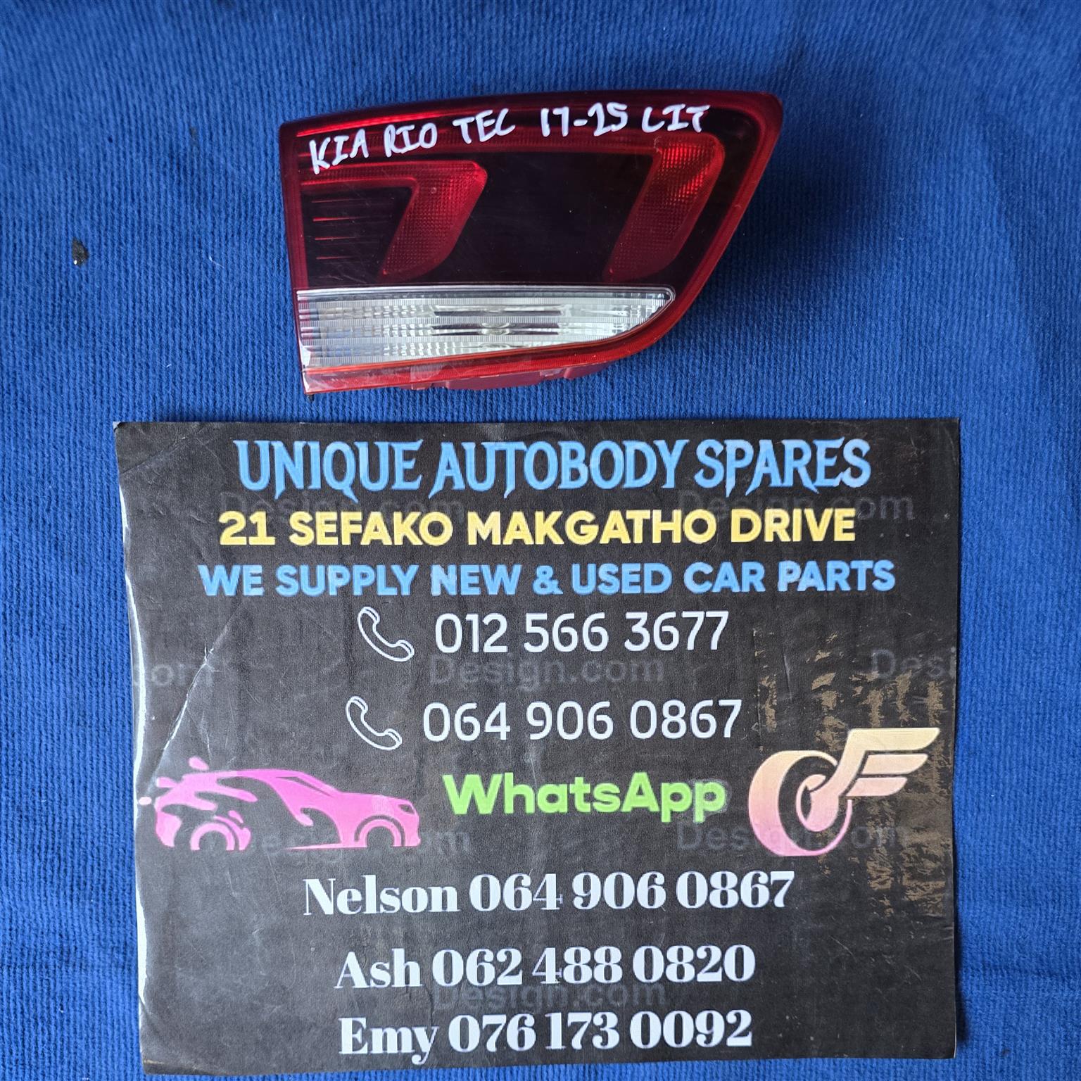 Kia Rio Inner Tail Light LH Kia Rio Inner Tail Light LH