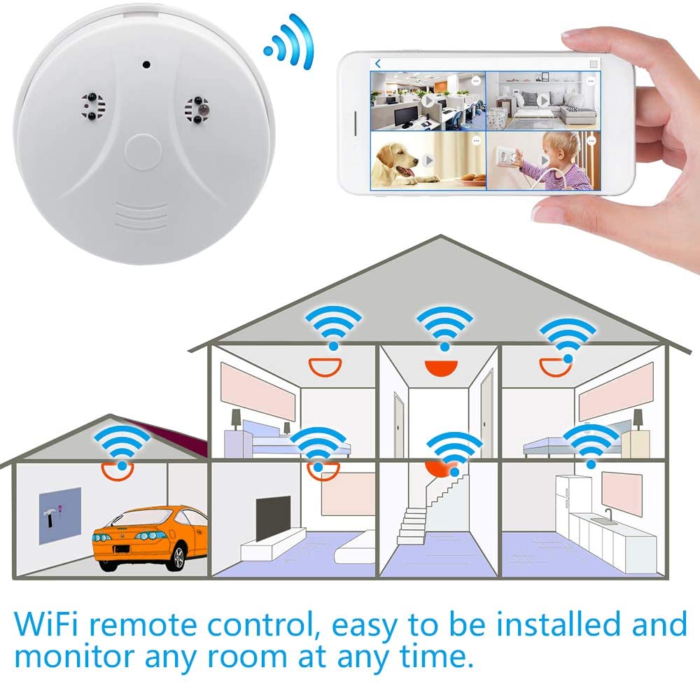 New Wireless Spy Smoke Detector HD Camera with WiFi and Motion Detection. NEW