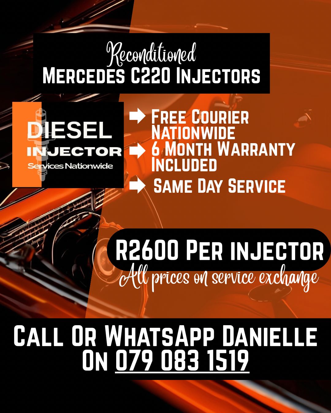 MERCEDES BENZ C220 INJECTORS FOR SALE WITH WARRANTY INCLUDED - Private Seller MERCEDES BENZ C220 INJECTORS FOR SALE WITH WARRANTY INCLUDED - Private Seller