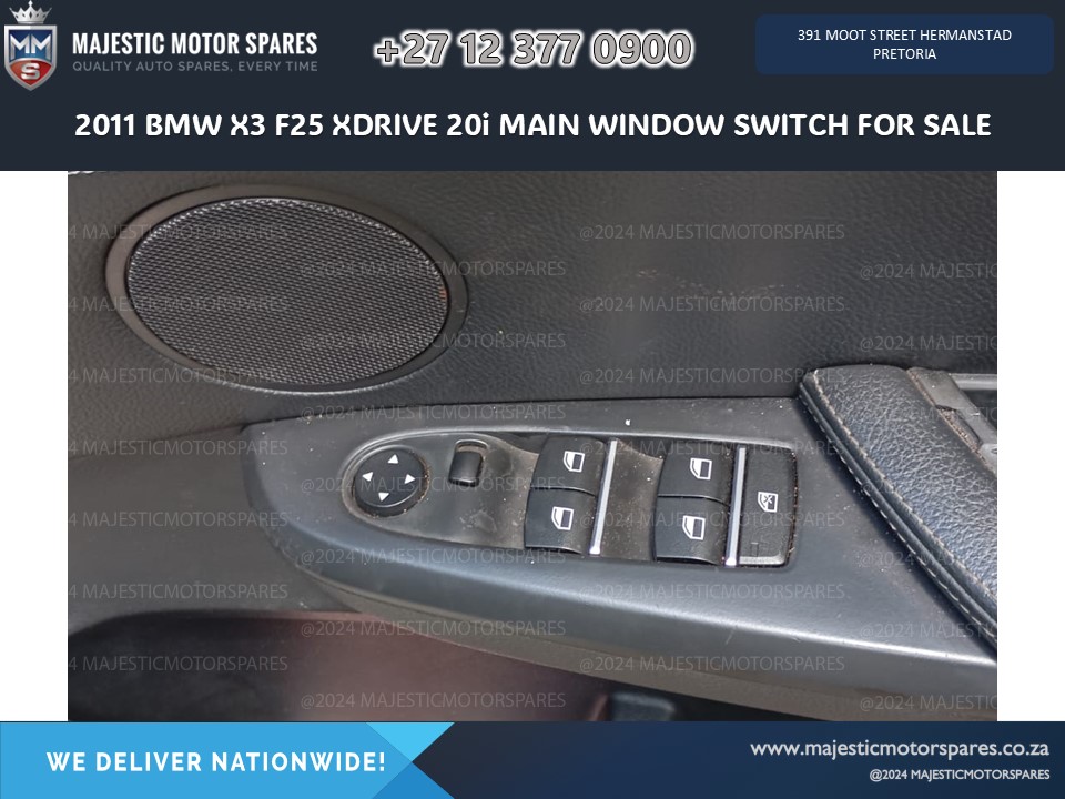 2011 BMW X3 F25 XDRIVE 20i Main window switch for Sale - Second hand - Private Seller 2011 BMW X3 F25 XDRIVE 20i Main window switch for Sale - Second hand - Private Seller