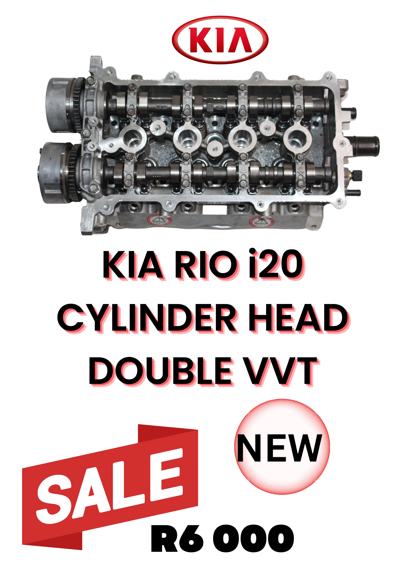 KIA RIO I20 CYLINDER HEAD DOUBLE VVT FOR SALE NEW - Private Seller KIA RIO I20 CYLINDER HEAD DOUBLE VVT FOR SALE NEW - Private Seller