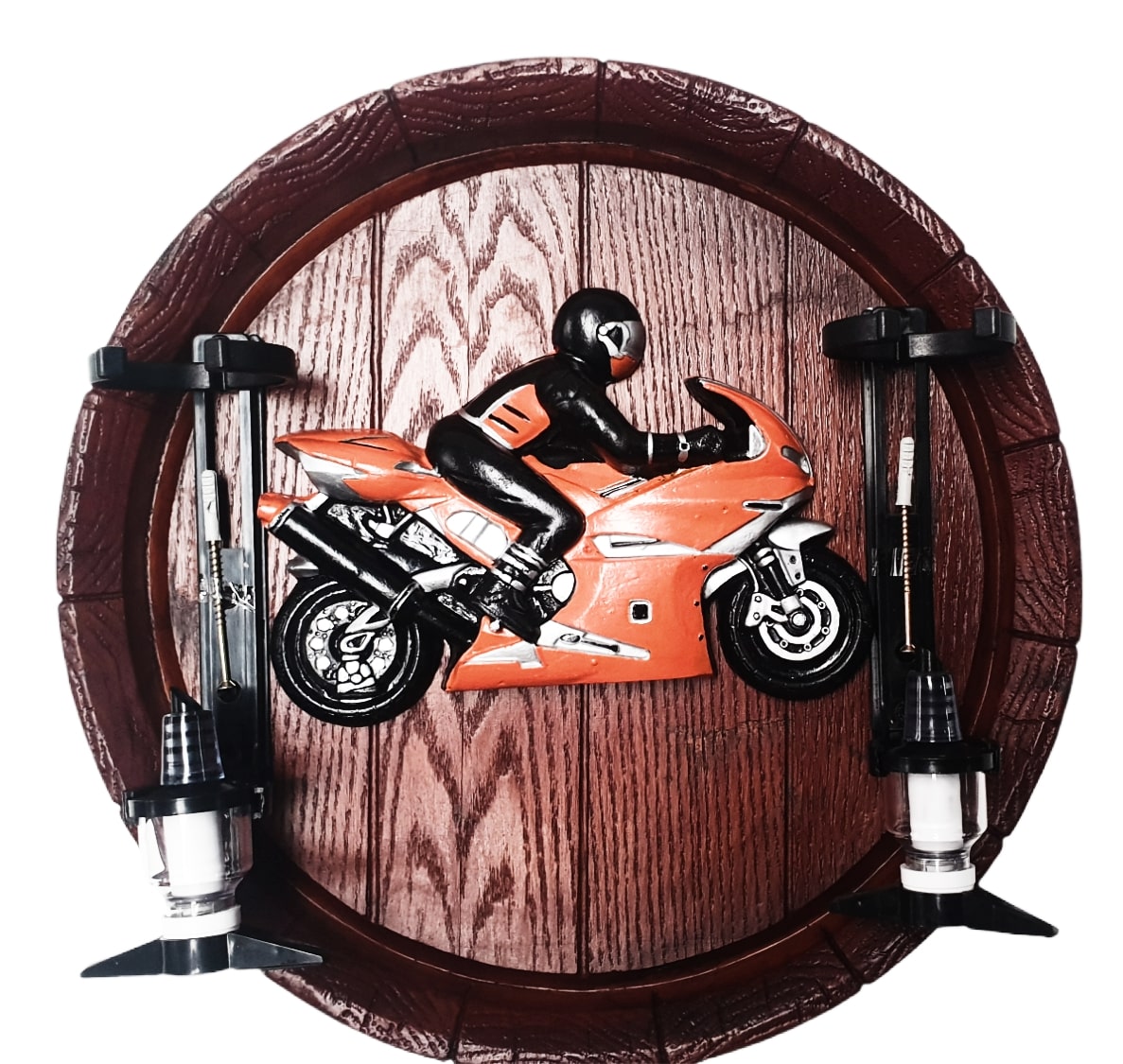 ORANGE SuperBike Liquor Dispenser Large Barrel End with 2 Optics Brand New Items ORANGE SuperBike Liquor Dispenser Large Barrel End with 2 Optics Brand New Items