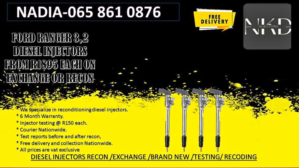 FORD RANGER 3.2 DIESEL INJECTORS FOR SALE WE SELL OR RECON