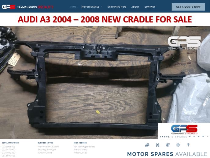 AUDI A3 2004 – 2008 NEW CRADLES FOR SALE - Private Seller AUDI A3 2004 – 2008 NEW CRADLES FOR SALE - Private Seller
