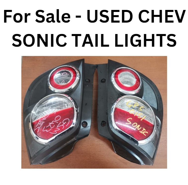 FOR SALE - Chev Sonic Tail Lights (USED) - Private Seller FOR SALE - Chev Sonic Tail Lights (USED) - Private Seller