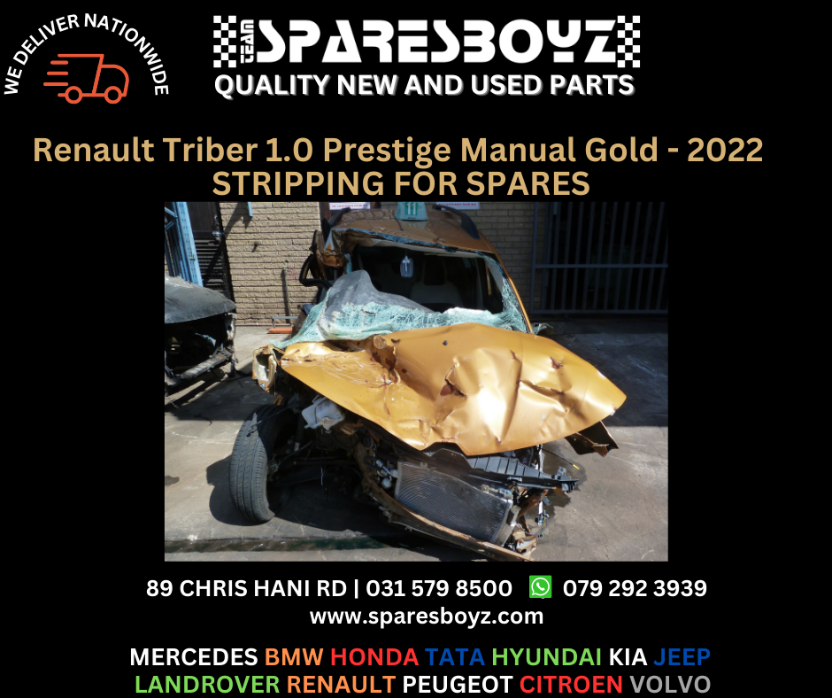Renault Triber 1.0 Prestige Manual Gold - 2022 STRIPPING FOR SPARES - Private Seller Renault Triber 1.0 Prestige Manual Gold - 2022 STRIPPING FOR SPARES - Private Seller