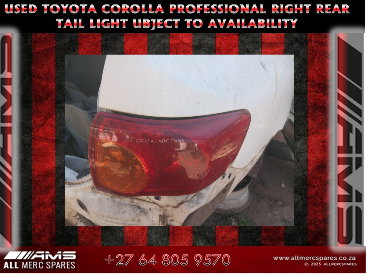 Used Toyota Corolla Professional Right Rear Tail Light – Limited Stock! - Private Seller Used Toyota Corolla Professional Right Rear Tail Light – Limited Stock! - Private Seller
