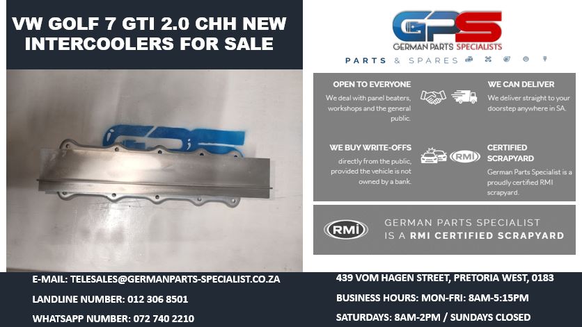 VW GOLF 7 GTI 2.0 CHH NEW INTERCOOLER FOR SALE - Private Seller VW GOLF 7 GTI 2.0 CHH NEW INTERCOOLER FOR SALE - Private Seller