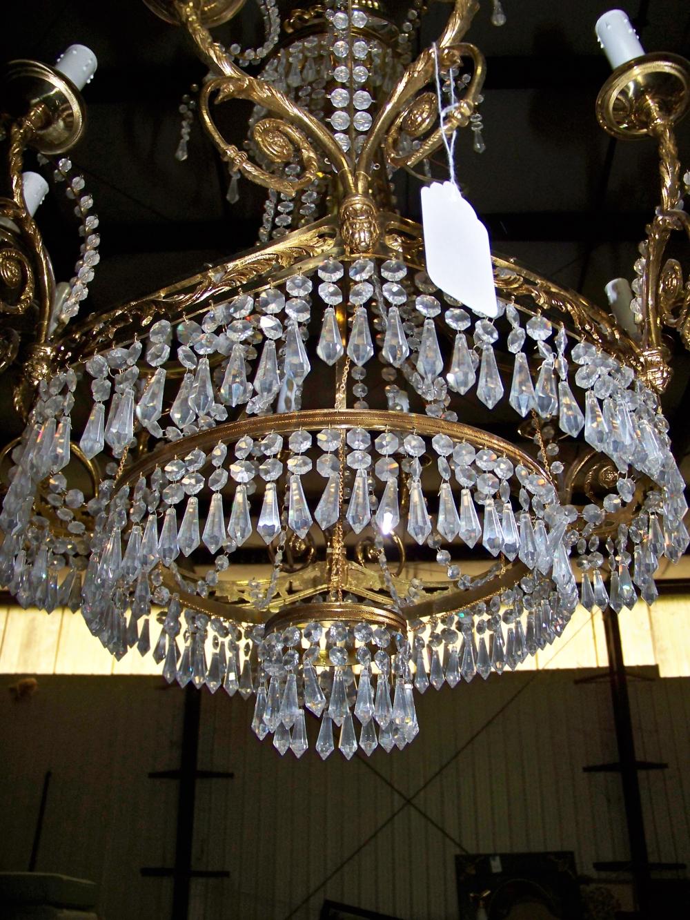 Antique crystal chandeliers