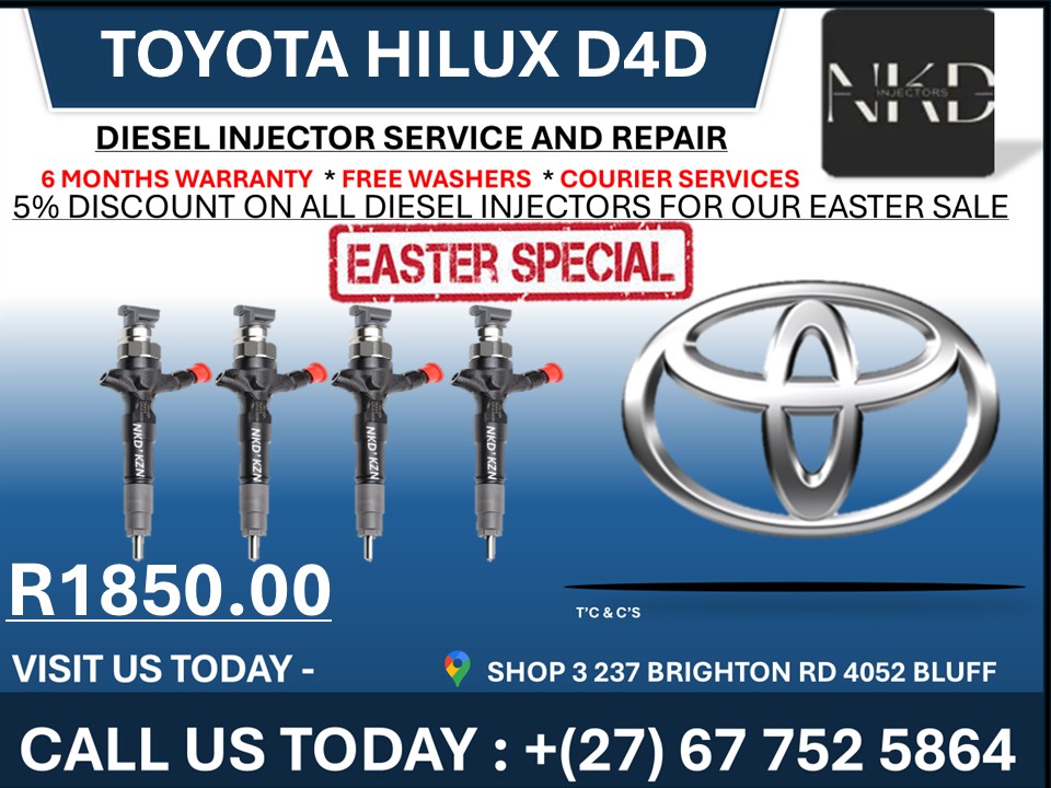 Toyota Hilux D4D Diesel Injectors on recondition - Private Seller Toyota Hilux D4D Diesel Injectors on recondition - Private Seller