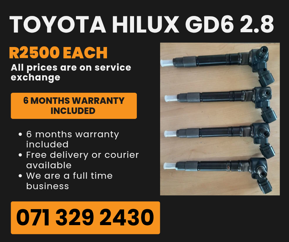 TOYOTA HILUX GD6 2.8 INJECTORS FOR SALE WITH WARRANTY - Private Seller TOYOTA HILUX GD6 2.8 INJECTORS FOR SALE WITH WARRANTY - Private Seller