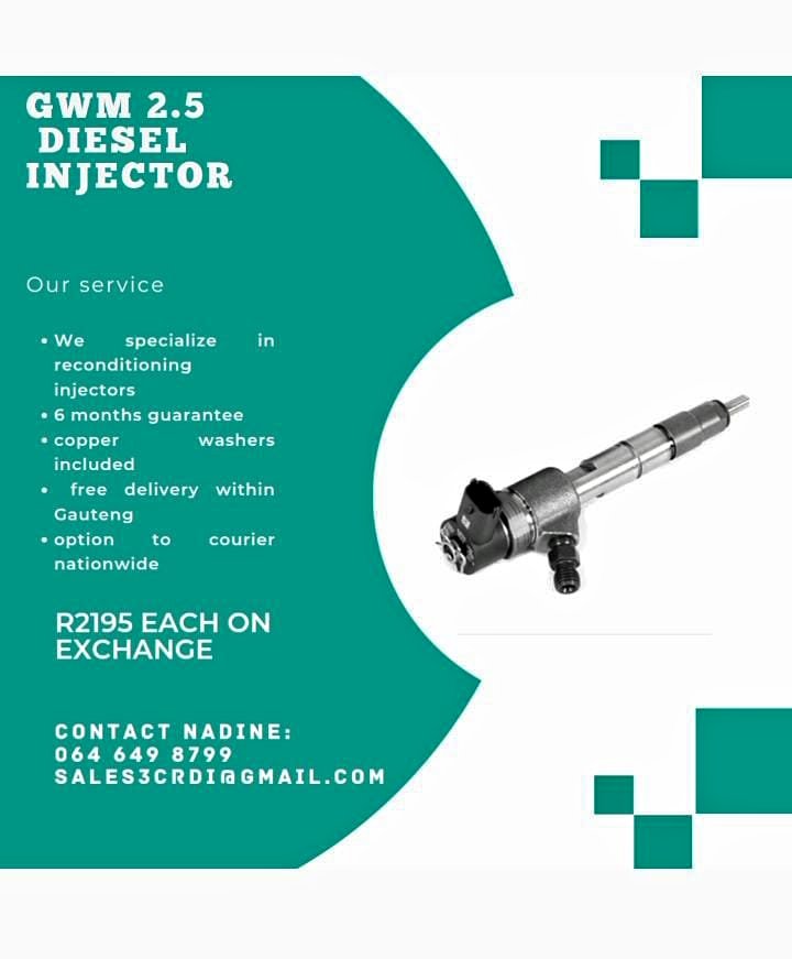 gwm 2.5 diesel injector for sale on exchange or to recon - Private Seller gwm 2.5 diesel injector for sale on exchange or to recon - Private Seller