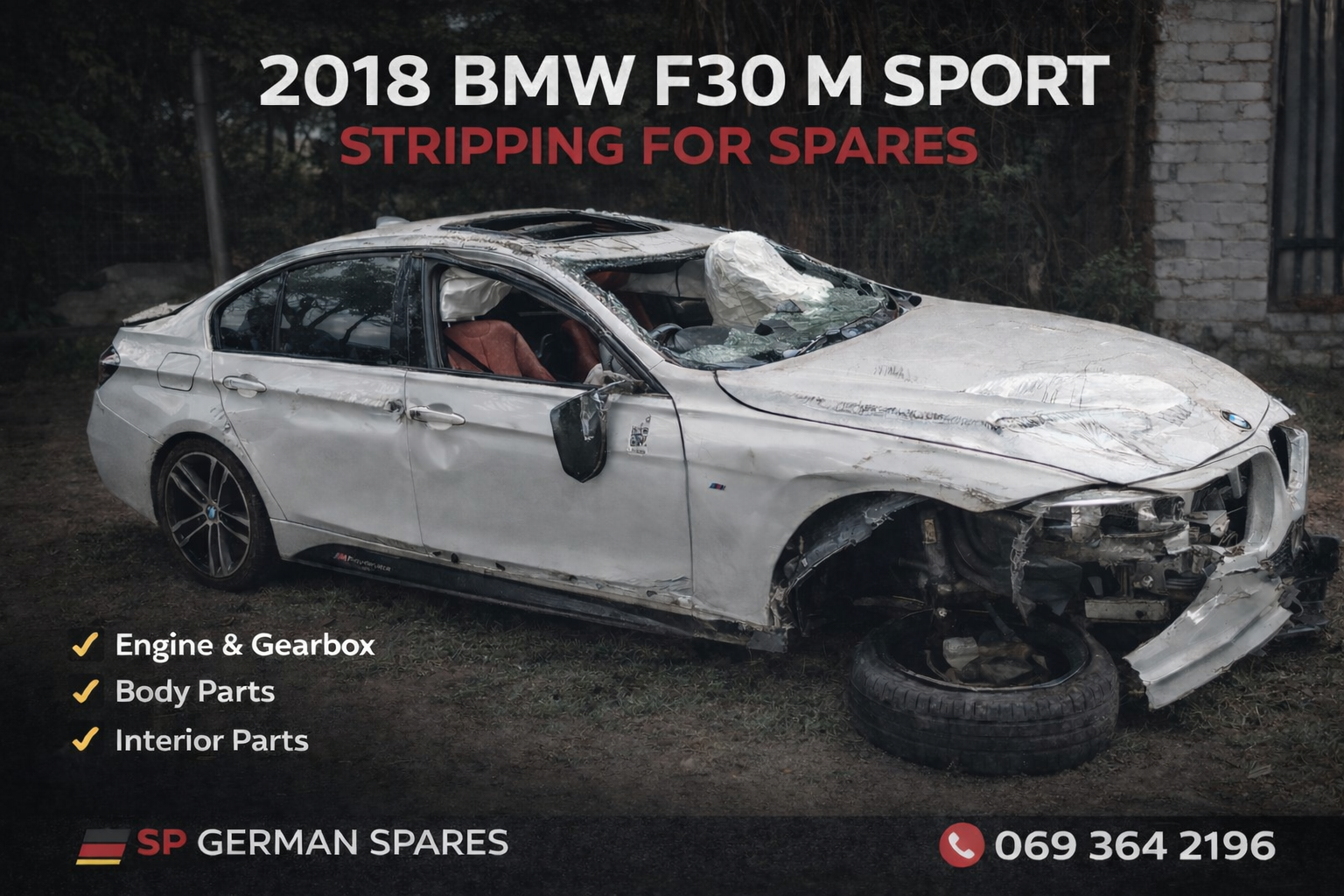 2018BMW F30 M SPORT STRIPPING FOR SPARES - Private Seller 2018BMW F30 M SPORT STRIPPING FOR SPARES - Private Seller