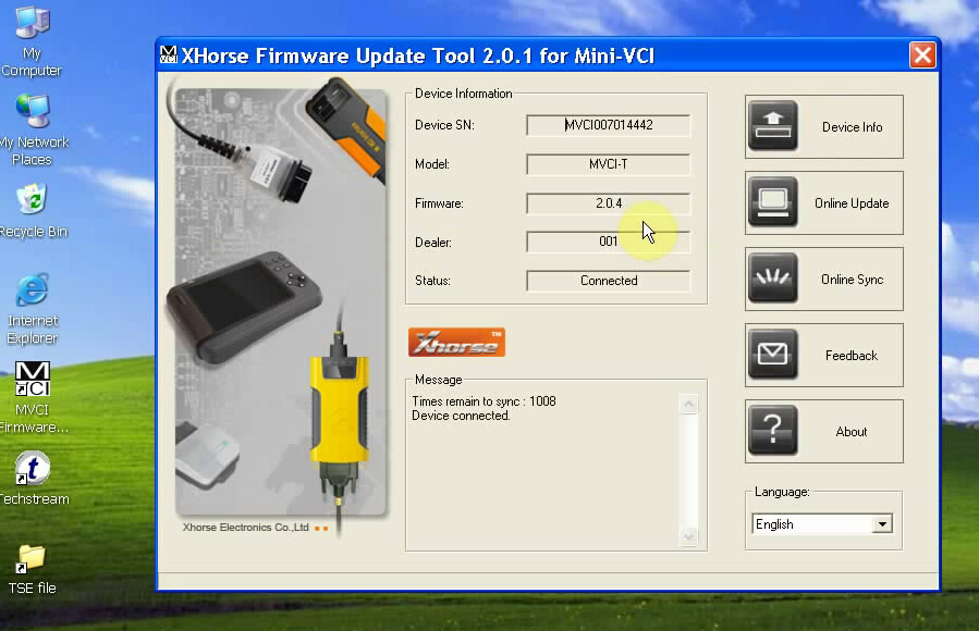Toyota Techstream diagnostic cable (Mini-VCI J2534) - Private Seller