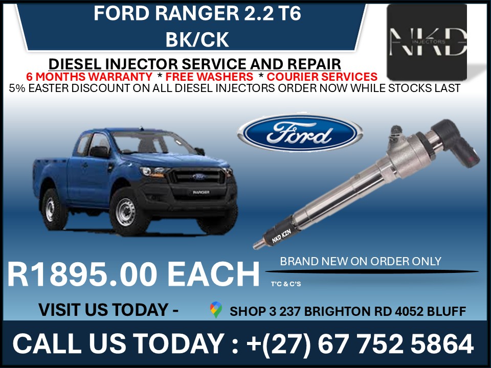 Ford Ranger 2.2 T6 BK/CK Diesel injectors - Private Seller Ford Ranger 2.2 T6 BK/CK Diesel injectors - Private Seller