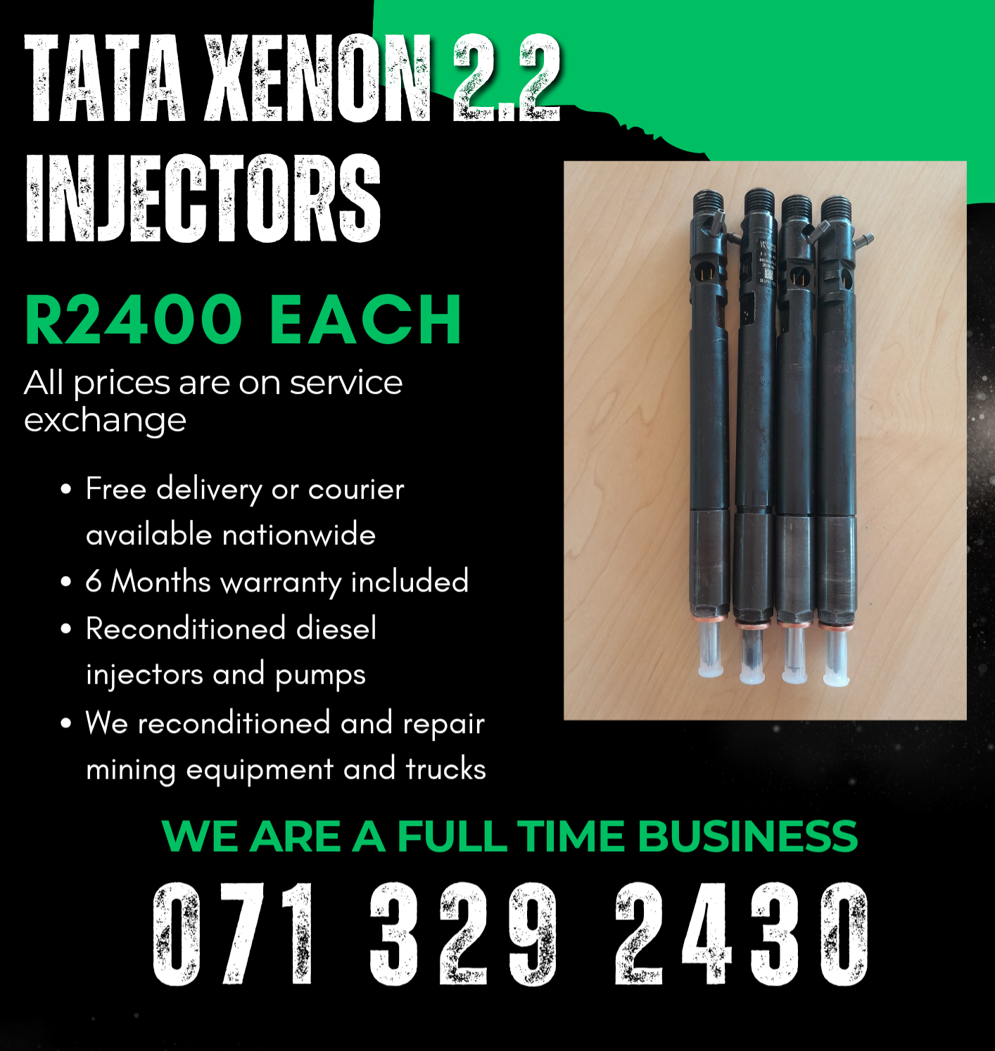 TATA XENON 2.2 INJECTORS FOR SALE WITH WARRANTY - Private Seller TATA XENON 2.2 INJECTORS FOR SALE WITH WARRANTY - Private Seller