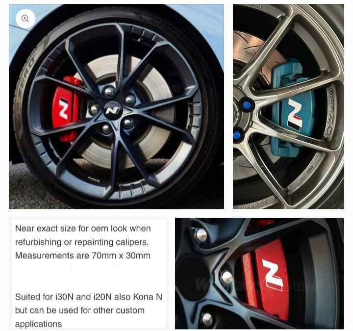 Hyundai N Line front brake caliper decals sticker sets - Private Seller
