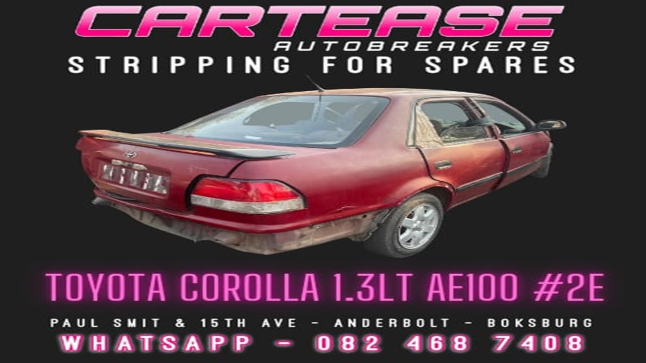 Toyota Corolla 1.3LT AE100 #2E (STRIPPING FOR SPARES) - Private Seller Toyota Corolla 1.3LT AE100 #2E (STRIPPING FOR SPARES) - Private Seller