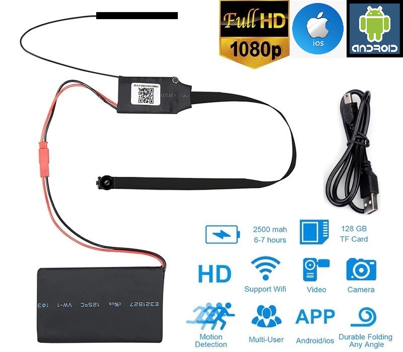 WiFi Mini Spy Camera HD Video Recorder with Motion Sensor Plus Much More. NEW