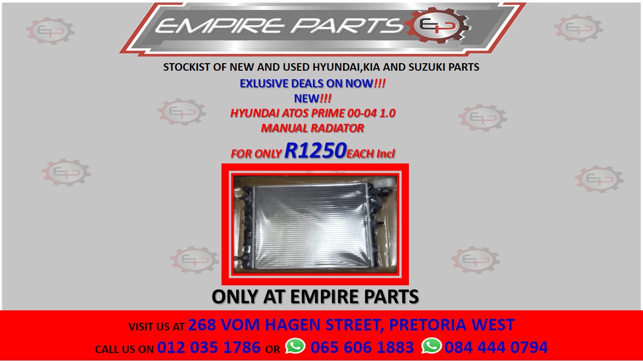 HYUNDAI ATOS PRIME 00-04 1.0 MANUAL RADIATOR - Private Seller HYUNDAI ATOS PRIME 00-04 1.0 MANUAL RADIATOR - Private Seller