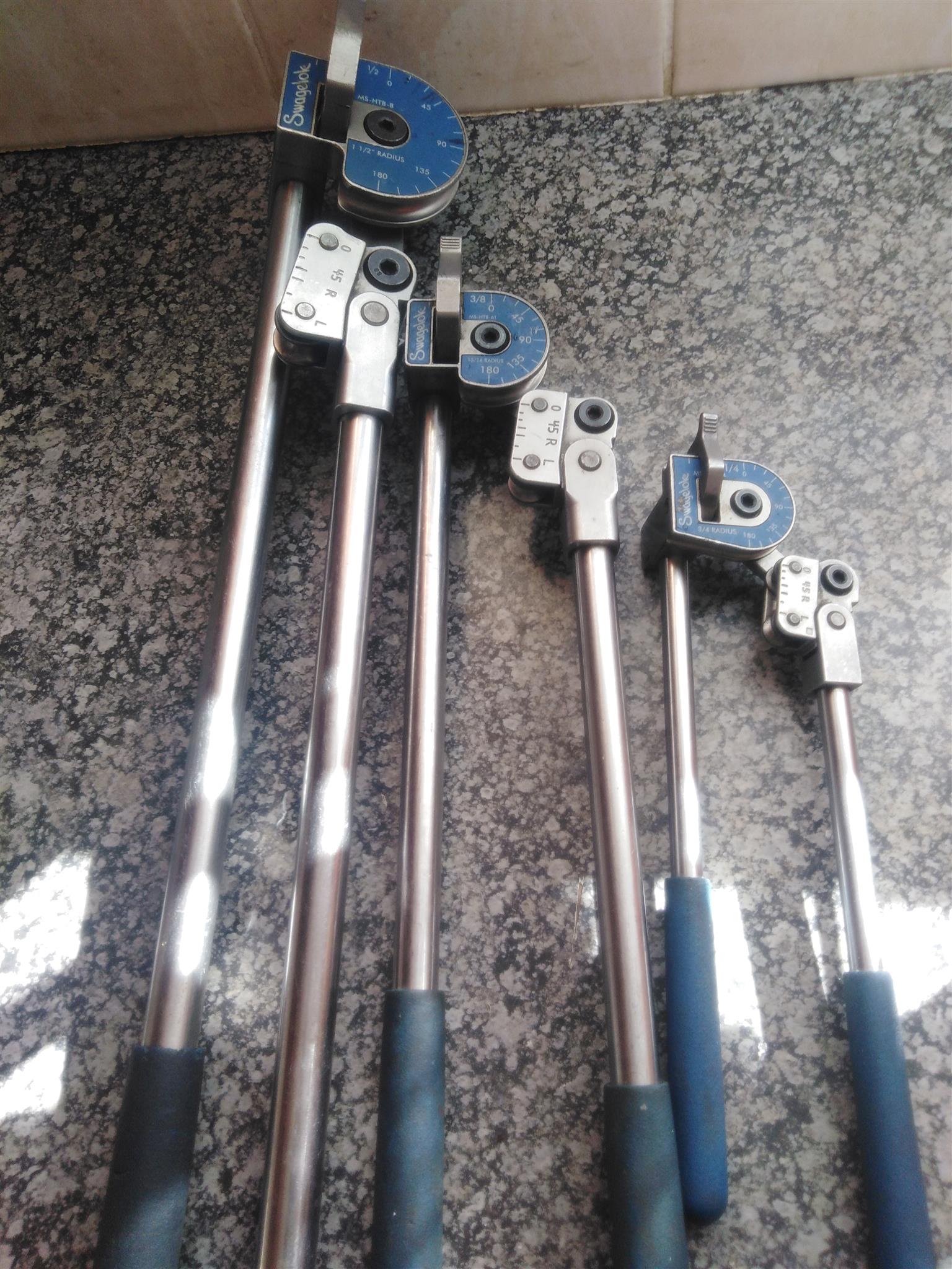 1/4plus 3/8 and 1/2 swagelok pipe benders