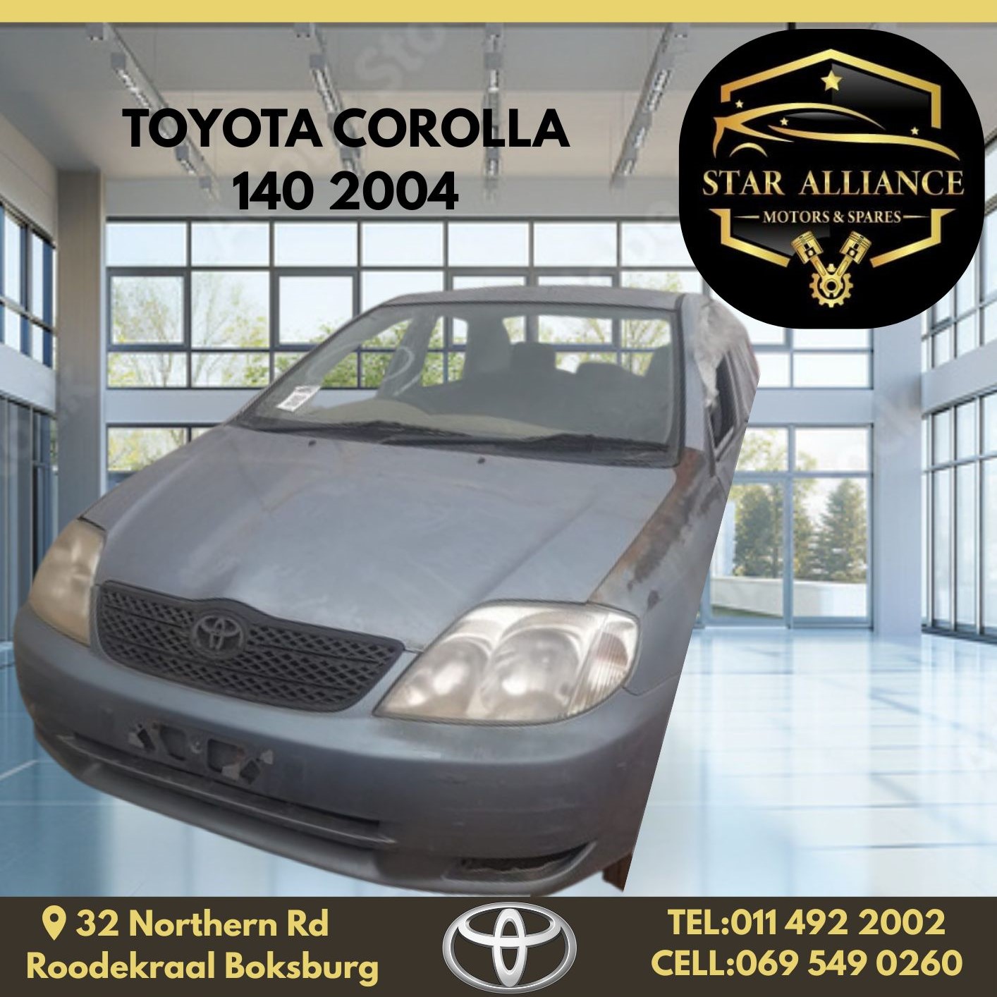 TOYOTA COROLLA 140 2004 STRIPPING FOR SPARES - Private Seller TOYOTA COROLLA 140 2004 STRIPPING FOR SPARES - Private Seller