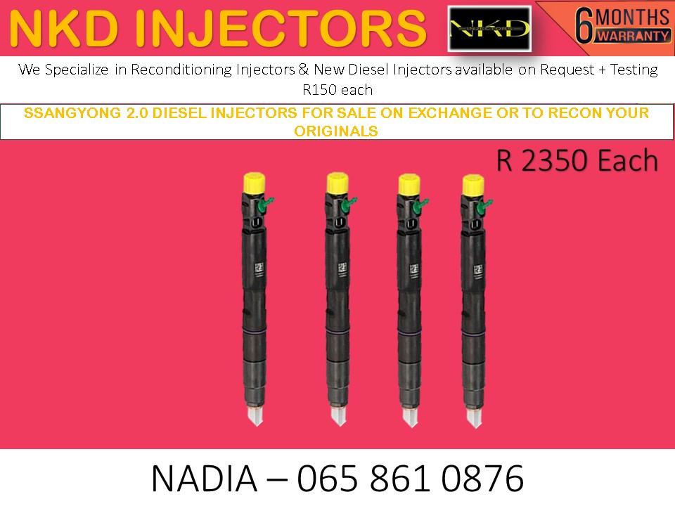 SSANGYONG 2.0 DIESEL INJECTORS FOR SALE OR RECON - Private Seller SSANGYONG 2.0 DIESEL INJECTORS FOR SALE OR RECON - Private Seller