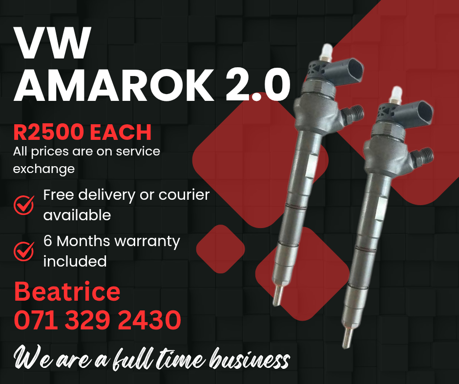 VW AMAROK 2.0 DIESEL INJECTORS FOR SALE WITH WARRANTY - Private Seller VW AMAROK 2.0 DIESEL INJECTORS FOR SALE WITH WARRANTY - Private Seller